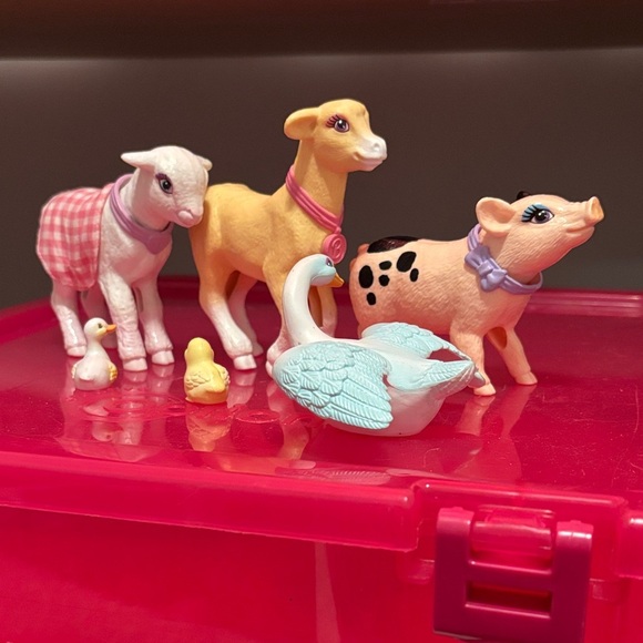 Barbie vintage animal set lamb goat pig swan - Picture 2 of 2